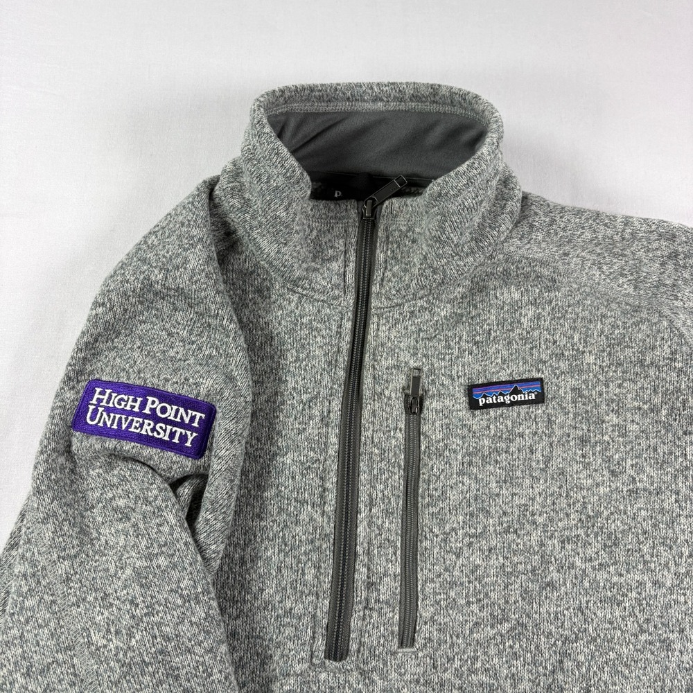 High Point University Patagonia Better Sweater Mens XL Gray 1/4 Zip Pullover